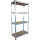 pro-bau-tec Grundregal 750 x 1.500 x 300 mm (B x H x T) 4 Fachböden 100kg Stahl, verzinkt