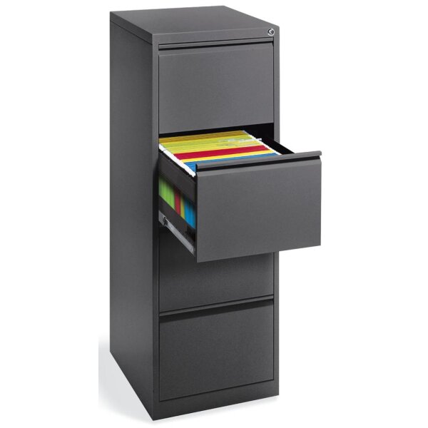 Hängeregistraturschrank BASE LINE 460 x 1.320 x 620 mm (B x H x T) Stahl, pulverbeschichtet anthrazit