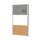 MAUL Stellwand MAULconnecto 100 x 182 cm (B x H) Zweibeinstativ Stahl, 100 % PES-Fasern, Kork dunkelgrau, weiß, braun