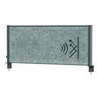 MAUL Tischtrennwand MAULconnecto Uplight 120 x 50 cm (B x...