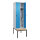 C+P Kleiderspind Classic PLUS 600 x 2.120 x 815 mm (B x H x T) 2 Abteile Stahl/Holz Farbe der Front: lichtblau Farbe des Korpus: lichtgrau