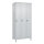 C+P Kleiderspind Classic PLUS 900 x 1.950 x 500 mm (B x H x T) 3 Abteile Stahl Farbe der Front: lichtgrau Farbe des Korpus: lichtgrau