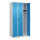 C+P Kleiderspind Classic PLUS 900 x 1.850 x 500 mm (B x H x T) 3 Abteile Stahl Farbe der Front: lichtblau Farbe des Korpus: lichtgrau