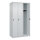 C+P Kleiderspind Classic PLUS 900 x 1.850 x 500 mm (B x H x T) 3 Abteile Stahl Farbe der Front: lichtgrau Farbe des Korpus: lichtgrau