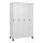 C+P Kleiderspind Classic PLUS 1.200 x 1.950 x 500 mm (B x H x T) 4 Abteile Stahl Farbe der Front: verkehrsweiß Farbe des Korpus: verkehrsweiß