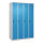 C+P Kleiderspind Classic PLUS 1.200 x 1.850 x 500 mm (B x H x T) 4 Abteile Stahl Farbe der Front: lichtblau Farbe des Korpus: lichtgrau