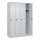 C+P Kleiderspind Classic PLUS 1.200 x 1.850 x 500 mm (B x H x T) 4 Abteile Stahl Farbe der Front: lichtgrau Farbe des Korpus: lichtgrau