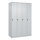 C+P Kleiderspind Classic PLUS 1.200 x 1.850 x 500 mm (B x H x T) 4 Abteile Stahl Farbe der Front: lichtgrau Farbe des Korpus: lichtgrau