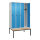 C+P Kleiderspind Classic PLUS 1.200 x 2.120 x 815 mm (B x H x T) 4 Abteile Stahl/Holz Farbe der Front: lichtblau Farbe des Korpus: lichtgrau