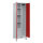 C+P Putzmittelschrank Classic PLUS 600 x 1.950 x 500 mm (B x H x T) Stahl Farbe der Front: verkehrsrot Farbe des Korpus: lichtgrau