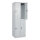 C+P Kleiderspind Classic PLUS 600 x 1.850 x 500 mm (B x H x T) 2 Abteile Stahl Farbe der Front: lichtgrau Farbe des Korpus: lichtgrau