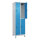 C+P Kleiderspind Classic PLUS 600 x 1.950 x 500 mm (B x H x T) 2 Abteile Stahl Farbe der Front: lichtblau Farbe des Korpus: lichtgrau
