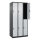 C+P Kleiderspind Classic PLUS 900 x 1.850 x 500 mm (B x H x T) 3 Abteile Stahl Farbe der Front: lichtgrau Farbe des Korpus: schwarzgrau
