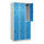 C+P Kleiderspind Classic PLUS 900 x 1.850 x 500 mm (B x H x T) 3 Abteile Stahl Farbe der Front: lichtblau Farbe des Korpus: lichtgrau