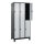 C+P Kleiderspind Classic PLUS 900 x 1.950 x 500 mm (B x H x T) 3 Abteile Stahl Farbe der Front: lichtgrau Farbe des Korpus: schwarzgrau