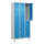 C+P Kleiderspind Classic PLUS 900 x 1.950 x 500 mm (B x H x T) 3 Abteile Stahl Farbe der Front: lichtblau Farbe des Korpus: lichtgrau