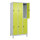 C+P Kleiderspind Classic PLUS 900 x 1.950 x 500 mm (B x H x T) 3 Abteile Stahl Farbe der Front: clowngrün Farbe des Korpus: lichtgrau