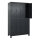 C+P Kleiderspind Classic PLUS 1.200 x 1.950 x 500 mm (B x H x T) 4 Abteile Stahl Farbe der Front: schwarzgrau Farbe des Korpus: schwarzgrau