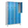 C+P Kleiderspind Classic PLUS 1.200 x 1.950 x 500 mm (B x H x T) 4 Abteile Stahl Farbe der Front: lichtblau Farbe des Korpus: lichtgrau