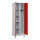 C+P Garderobenschrank Classic PLUS 600 x 1.950 x 500 mm (B x H x T) Stahl Farbe der Front: verkehrsrot Farbe des Korpus: lichtgrau
