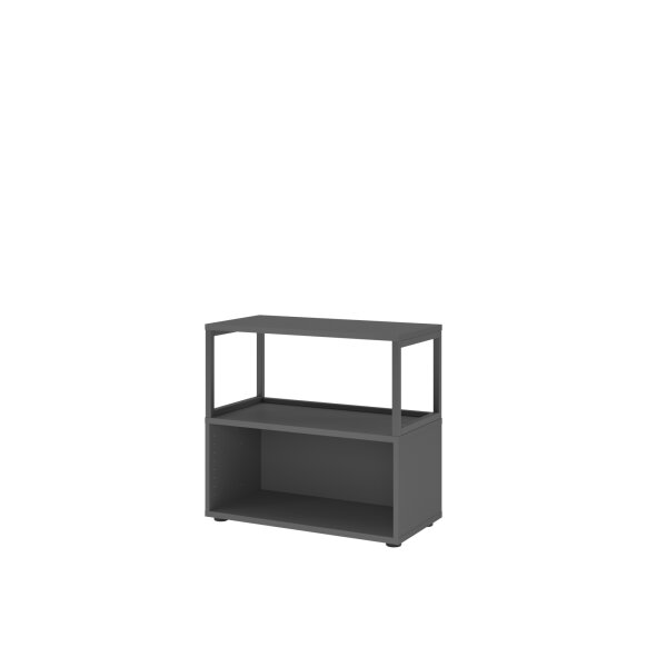 Hammerbacher Regal FlexWall 800 x 748 x 400 mm (B x H x T) 28kg Holz graphit