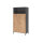 Hammerbacher Regalschrank FlexWall 800 x 1.532 x 417 mm (B x H x T) Flügeltür ohne Rollen Holz
