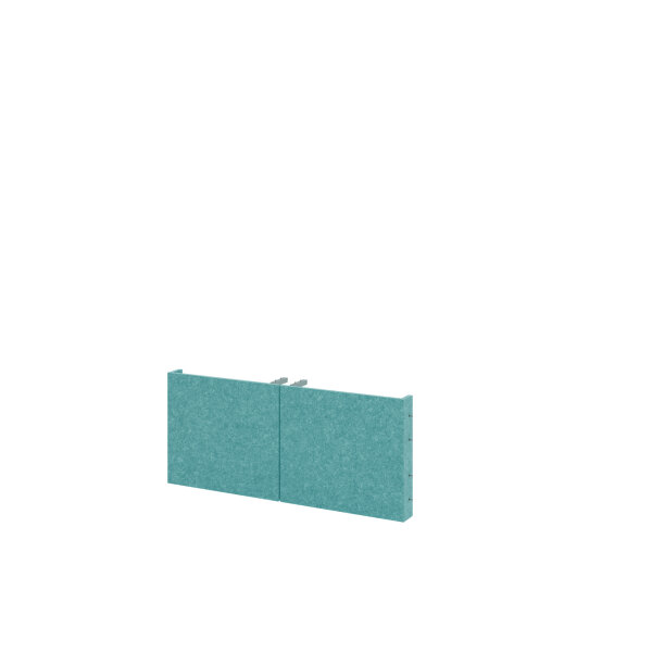 Hammerbacher Akustiktür FlexWall Hammerbacher Regalsystem FlexWall 1 Ordnerhöhe 377 x 326 mm (B x H) Vlies türkis 2 St./Pack.
