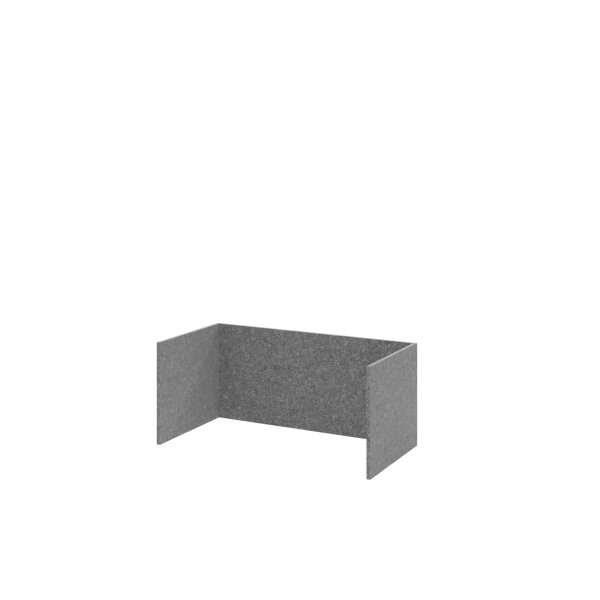 Hammerbacher Akustik Einhausung FlexWall Hammerbacher Regalsystem FlexWall 1 Ordnerhöhe 747 x 328 x 373 mm (B x H x T) Vlies grau