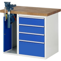 RAU Werkbank 7000 1.000 x 890 x 700 mm (B x H x T) enzianblau lichtgrau