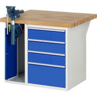 RAU Werkbank 7000 1.000 x 890 x 900 mm (B x H x T) enzianblau lichtgrau