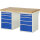 RAU Werkbank 7000 1.500 x 890 x 900 mm (B x H x T) enzianblau lichtgrau