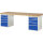 RAU Werkbank 7000 2.500 x 890 x 900 mm (B x H x T) enzianblau lichtgrau