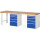 RAU Werkbank 7000 2.500 x 890 x 700 mm (B x H x T) enzianblau lichtgrau