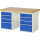 RAU Werkbank 7000 1.500 x 890 x 900 mm (B x H x T) enzianblau lichtgrau