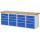 RAU Werkbank 7000 2.500 x 890 x 700 mm (B x H x T) enzianblau lichtgrau