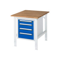 RAU Arbeitstisch Tom 750 x 760-1.080 x 1.000 mm (B x H x T)