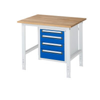 RAU Arbeitstisch Tom 1.000 x 760-1.080 x 800 mm (B x H x T)