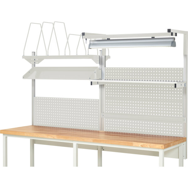 RAU Werkzeugwand 06 2.500 x 1.130 x 350 mm (B x H x T) Stahl, pulverbeschichtet lichtgrau