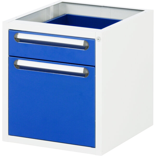 RAU Unterbaucontainer E 480 x 545 x 600 mm (B x H x T) 2 Schubladen Stahl, pulverbeschichtet enzianblau