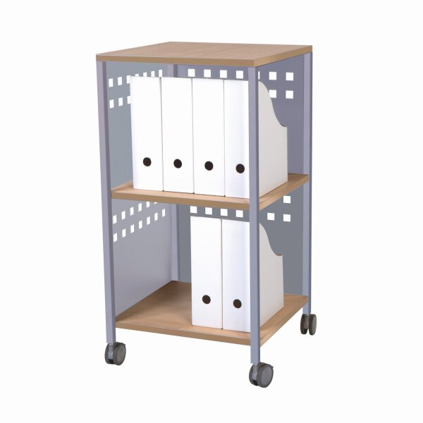 rocada Ablagewagen 450 x 860 x 450 mm (B x H x T) Stahl/Holzfaser, melaminbeschichtet buche