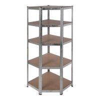 pro-bau-tec Eckregal 700 x 1.800 x 400 mm (B x H x T) 5...