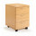 Rollcontainer 407 x 595 x 500 mm (B x H x T) 3 Schubladen Holz buche