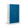 Flügeltürenschrank 1.200 x 1.950 x 500 mm (B x H x T) 4 Fachböden Stahl Farbe der Front: enzianblau Farbe des Korpus: lichtgrau