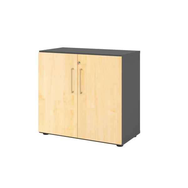 Hammerbacher Flügeltürenschrank V9 Advanced 80 x 748 x 417 mm (B x H x T) Spanplatten, folienummantelt Farbe der Front: ahorn Farbe des Korpus: graphit
