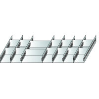 SCHULTE Schubladenteiler Aluminium aluminium