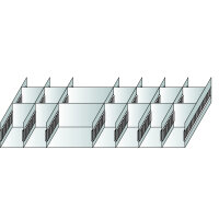 SCHULTE Schubladenteiler Aluminium Aluminium