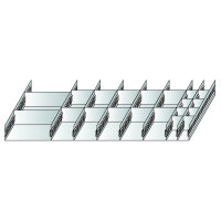 SCHULTE Schubladenteiler Aluminium aluminium