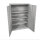 Phoenix Flügeltürenschrank SCF 915 x 1.400 x 370 mm (B x H x T) 3 Fachboden Stahl Farbe: grau