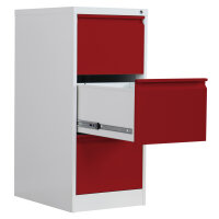 Phoenix Hängeregistraturschrank FC 450 x 1.025 x 620 mm (B x H x T) Stahl Farbe der Front: rot Farbe des Korpus: grau