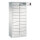 C+P Schließfachschrank Evolo48 Notebooks, Tablets, Smartphones 2 x 10 Fächer Stahl, lackiert Farbe der Front: lichtgrau